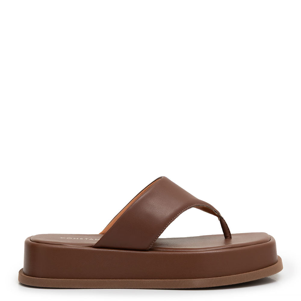 Chinelo Flatform Marrom