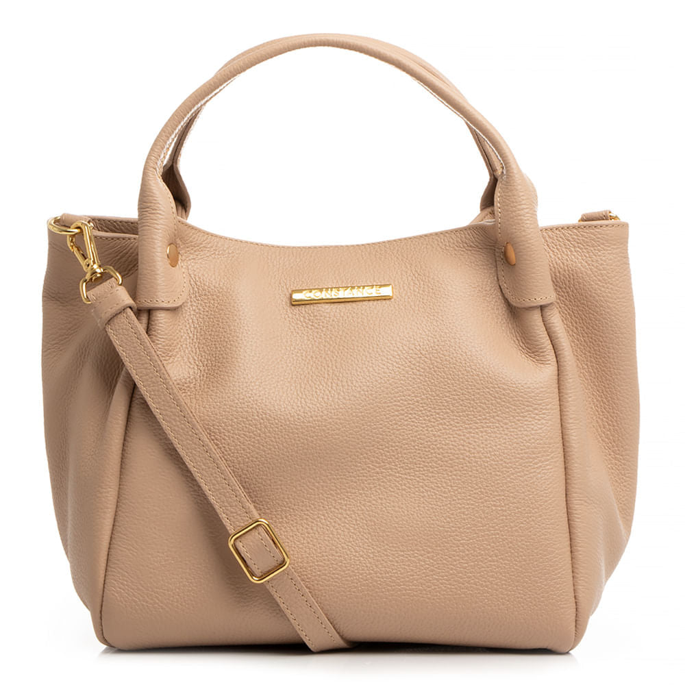 Bolsa Couro Tote Nude