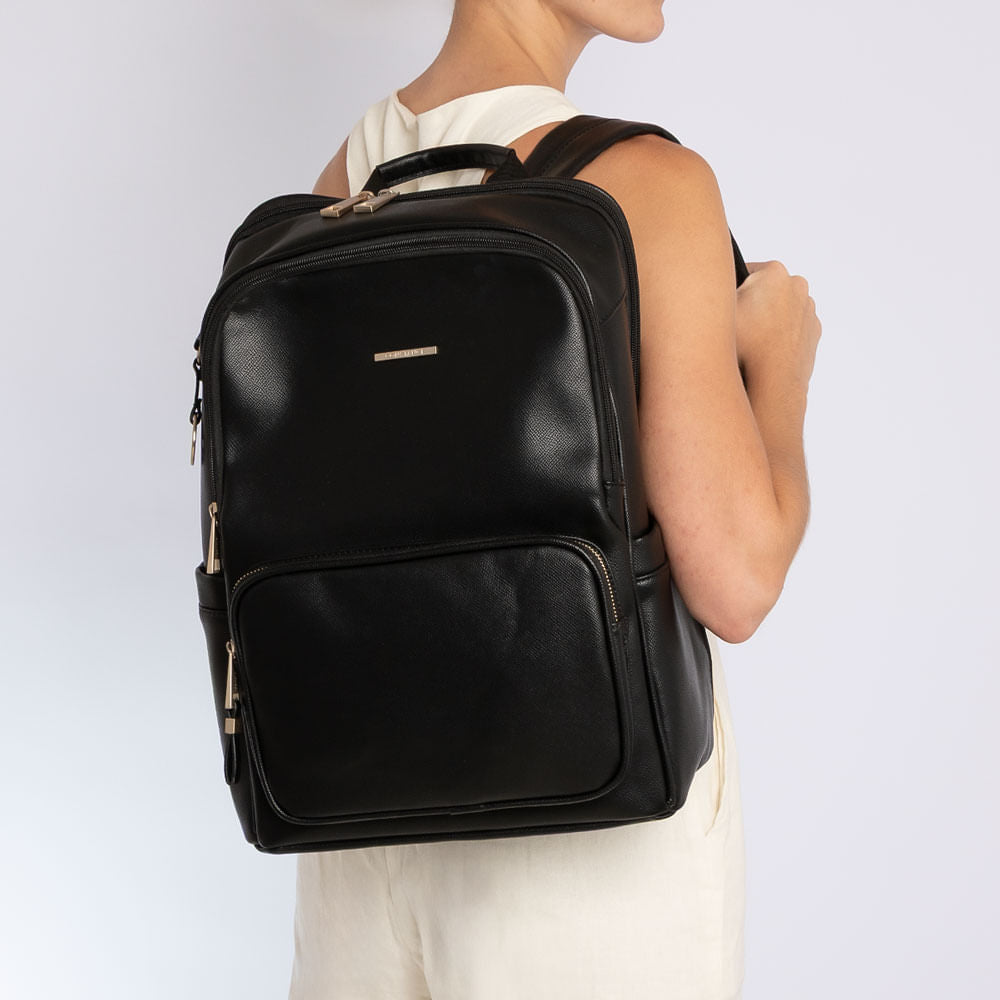 Mochila para Notebook Bolso Externo Preto