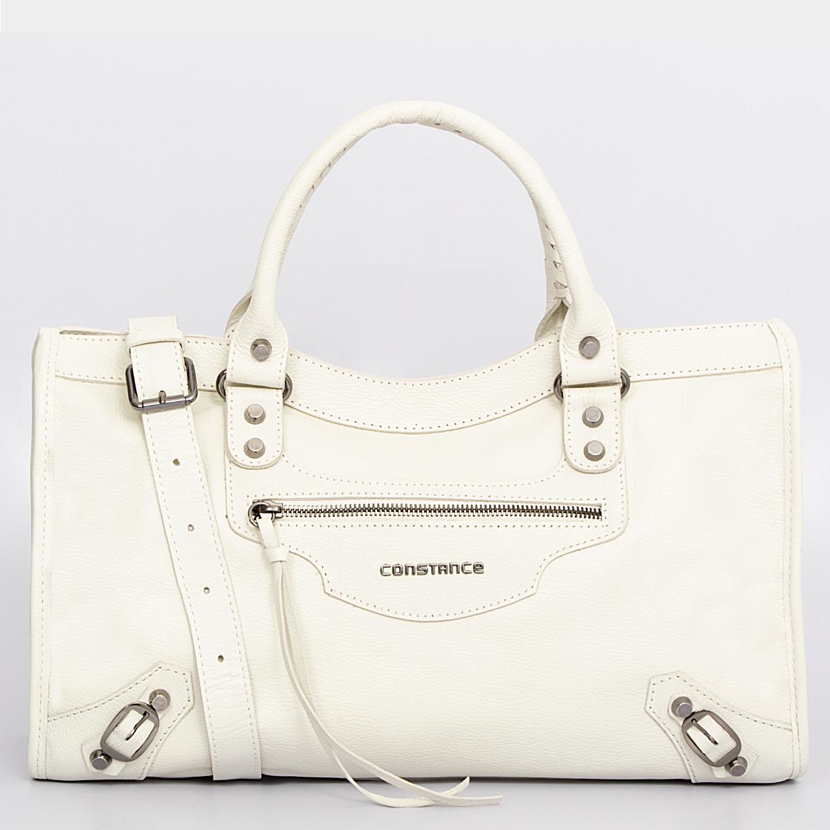 Bolsa Transversal Couro Ombro Off White